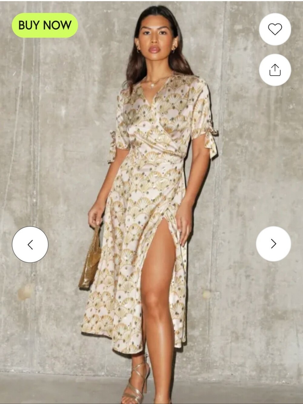 Never Fully Dressed Deco Zsa Zsa Wrap Midi Dress